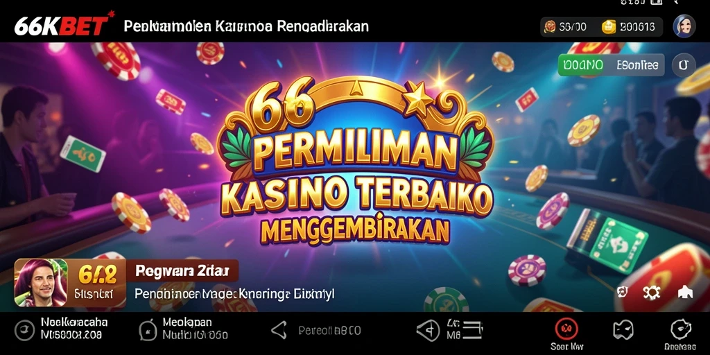 Tampilan menarik dari gameplay Kasino dalam 66KBET.