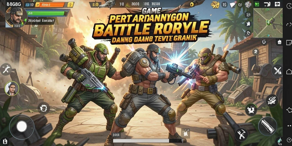 Screenshot dari gameplay seru 8G8G dengan aksi Battle Royale yang mendebarkan.