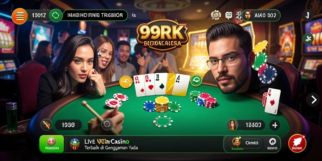Gameplay Live Casino yang mendebarkan dan interaktif di 99RK.