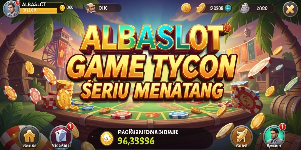 Screenshot utama ALBASLOT menampilkan aksi seru dalam mengelola kasino.