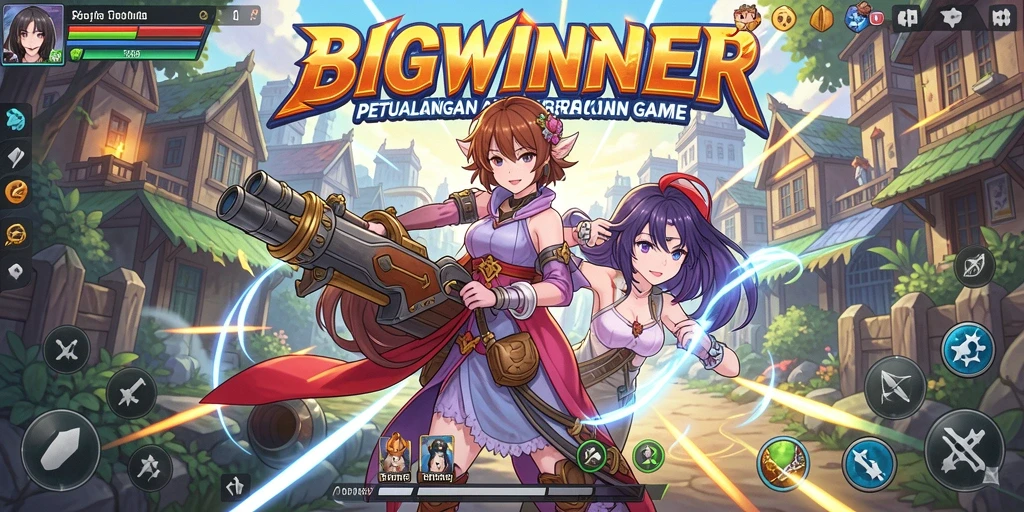 Tangkapan layar menampilkan aksi seru dalam game Anime.
