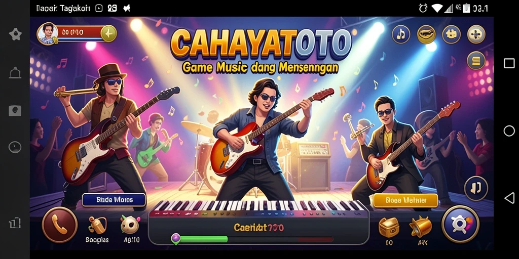 Tampilan menarik CAHAYATOTO dengan gameplay musik yang seru.