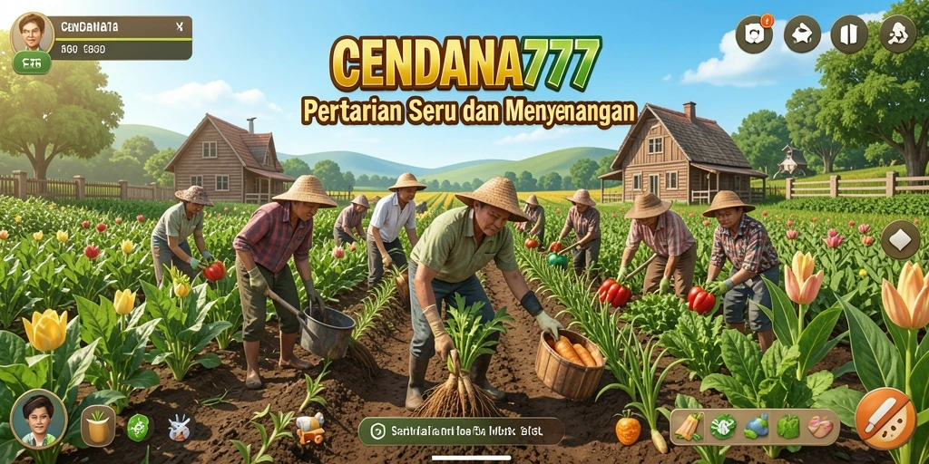 Screenshot CENDANA777 menampilkan gameplay bertani yang seru dan interaktif.