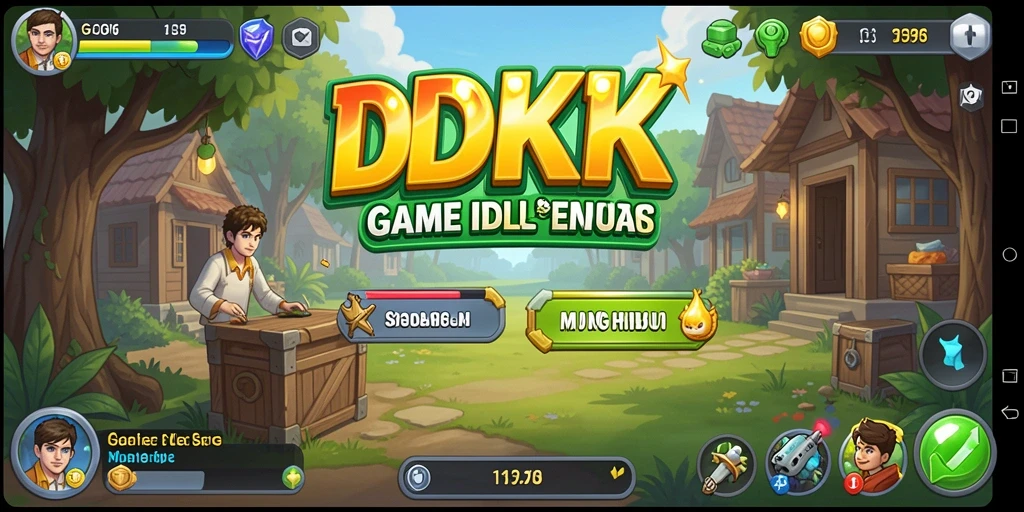 Tampilan gameplay DKK yang menarik dan menghibur dalam konsep Idle.
