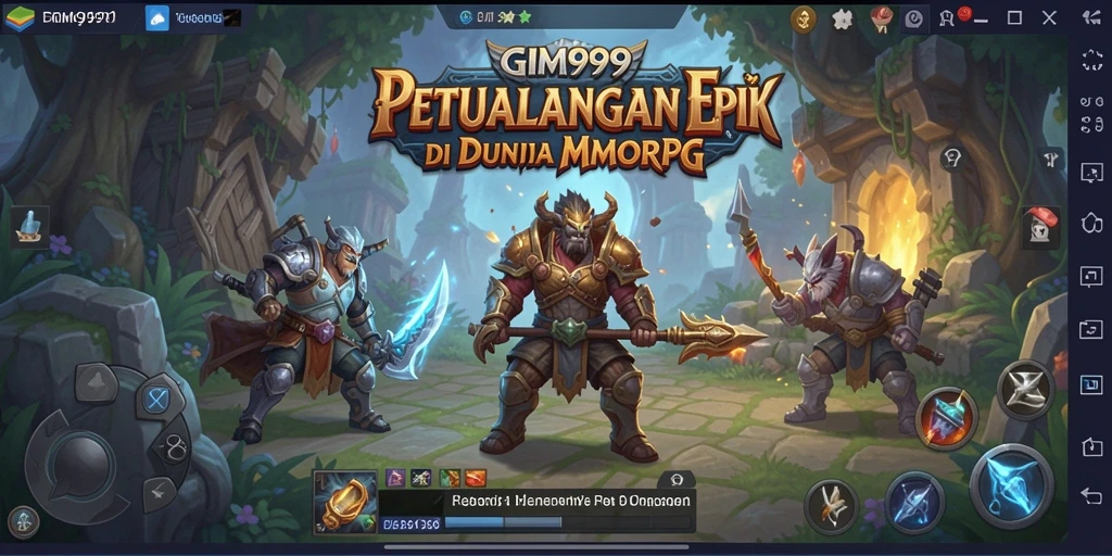 Screenshot GIM999 menampilkan aksi seru dalam pertarungan MMORPG.