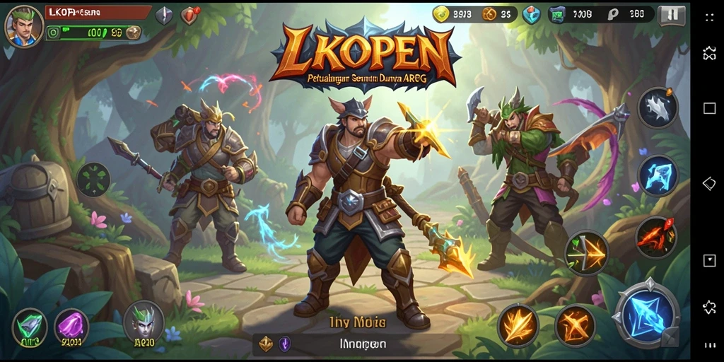 Tangkapan layar menampilkan aksi seru dalam gameplay ARPG LKOPEN.