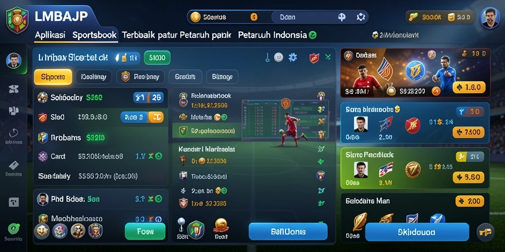 Screenshot gameplay LMBAJP yang menampilkan taruhan olahraga secara live.