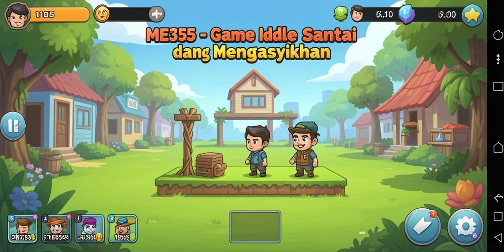 Tampilan gameplay ME355 menunjukkan pengalaman game Idle yang menarik dan menghibur.