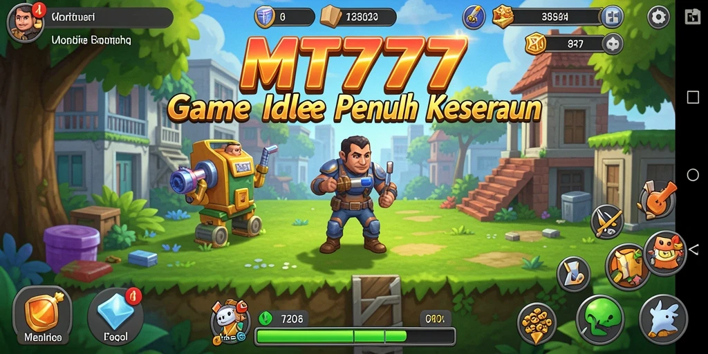 Screenshot utama MT777 menunjukkan gameplay Idle yang menarik.