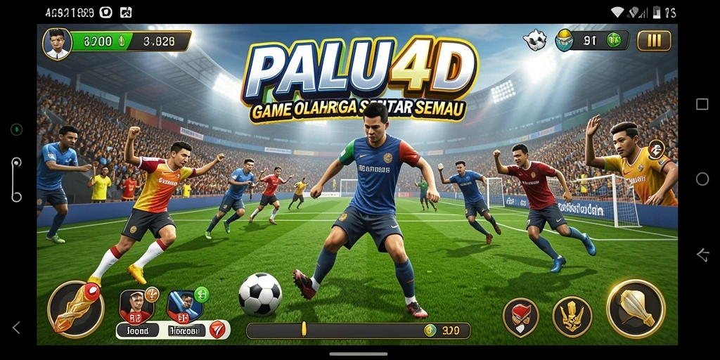 Screenshot utama PALU4D menampilkan aksi seru dalam permainan olahraga.