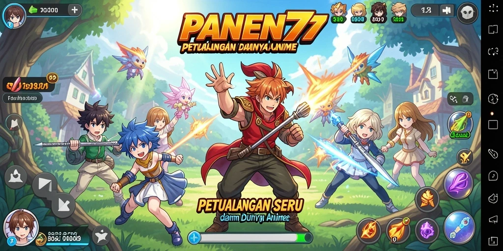 Tampilan menarik dari gameplay PANEN77 dengan karakter anime