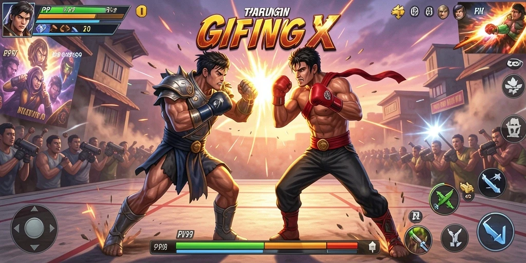 Tampilan gameplay pertarungan seru di PPV99.