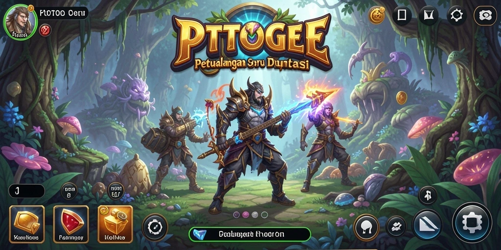 Screenshot gameplay PTTOGEL dengan aksi petualangan yang seru.