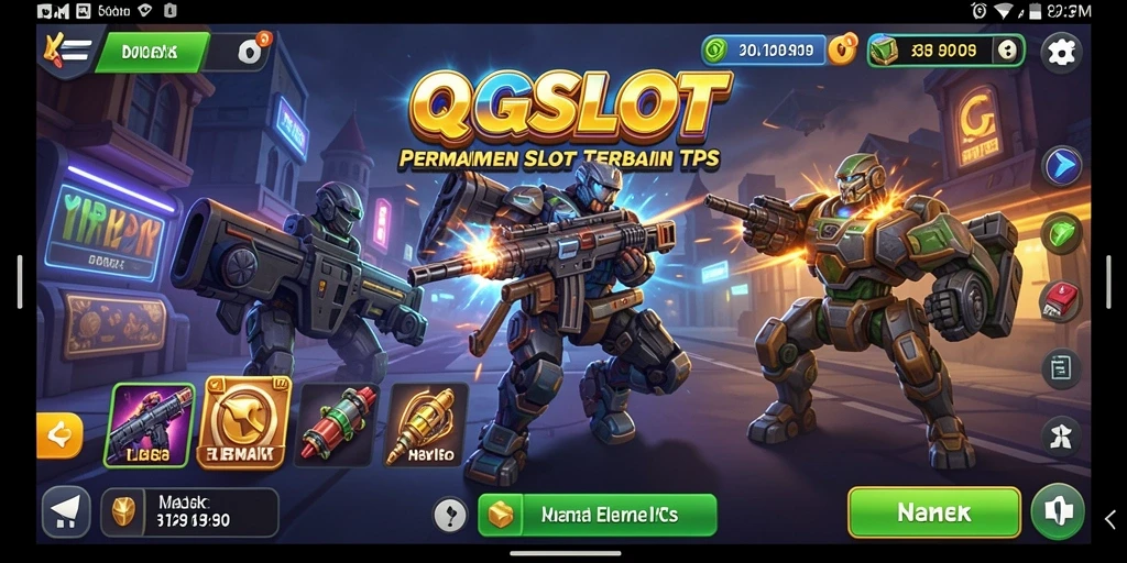 Tampilan gameplay QQSLOT yang menonjol dan penuh warna.