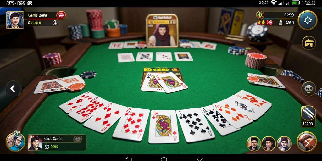 Screenshot dari gameplay seru Gaple di RP99.