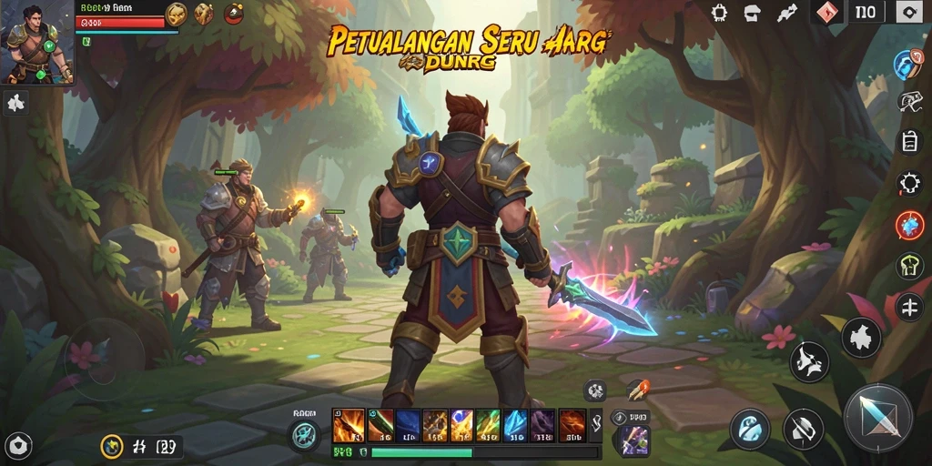 Tangkapan layar menunjukkan aksi seru dalam gameplay ARPG.