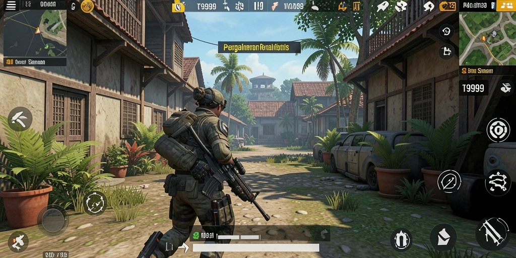 Screenshot gameplay T9999 menampilkan simulasi interaktif yang mendalam.
