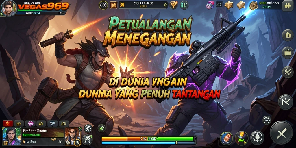 Tampilan gameplay menegangkan dari VEGAS969 yang penuh petualangan.